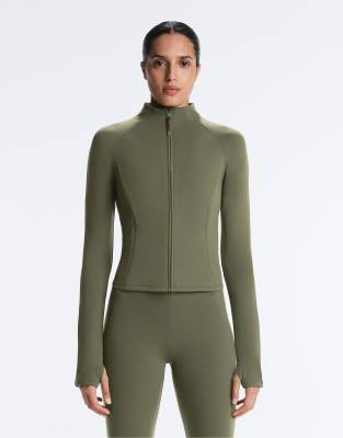 OYSHO - Leichte, warme Jacke aus Funktionsmaterial in Khaki-Grün