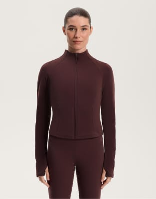 Oysho - Leichte, warme Jacke in Braun-Brown