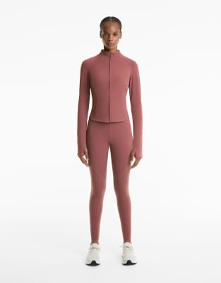 OYSHO - Leichte warme Jacke in dunklem Rosette-Lila