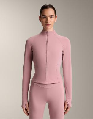 OYSHO - Leichte, warme Jacke in verwaschenem Rosé-Rosa