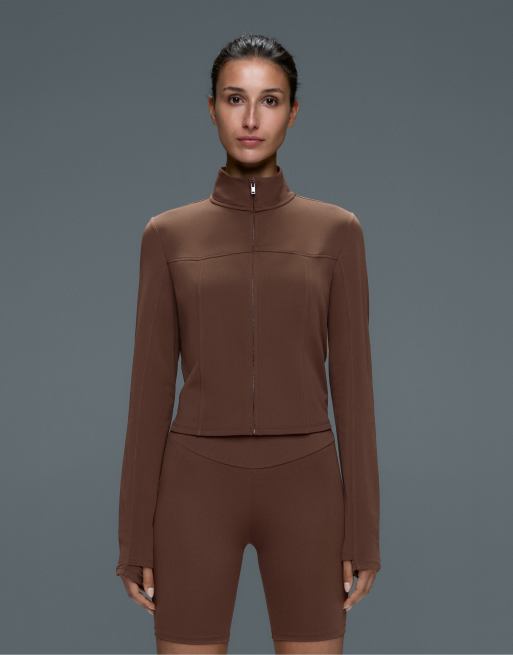 OYSHO leichte warme technische Jacke in Cocoa, 2 von 7