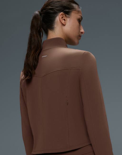 OYSHO leichte warme technische Jacke in Cocoa, 6 von 7