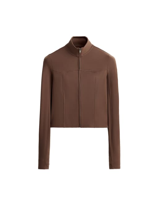 OYSHO leichte warme technische Jacke in Cocoa, 7 von 7