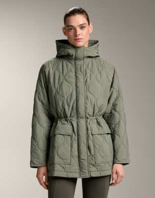 OYSHO - Leichte, wasserabweisende mit Fellex Aerogel wattierte Jacke in Khaki-Grün