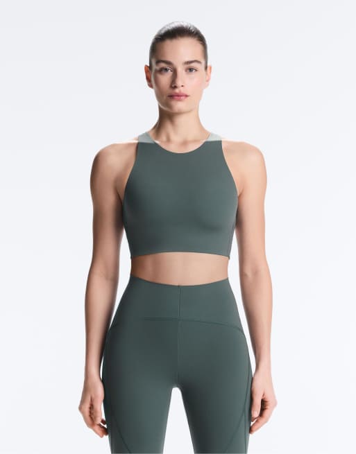 OYSHO - Let grøn sports-BH med medium støtte, 2 af 4