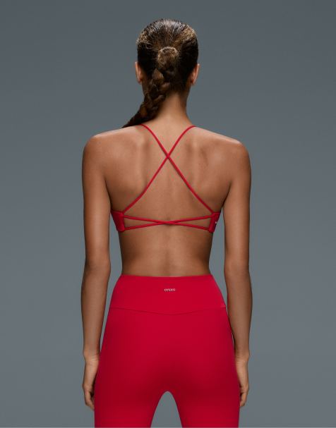 OYSHO Light-support comfortlux cross-back sports bra in red