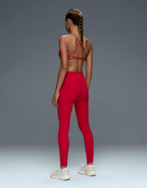OYSHO Light-support comfortlux cross-back sports bra in red, 4 of 6