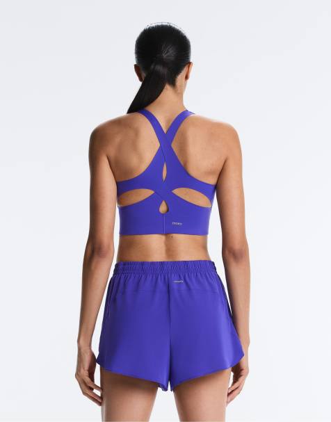 OYSHO Light touch medium-support sports bra in blue - view 1