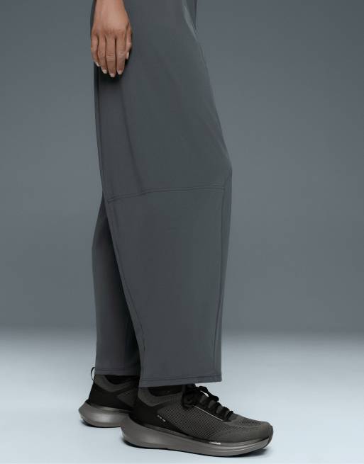 OYSHO Light touch wide long jumpsuit in grey, 4 of 7