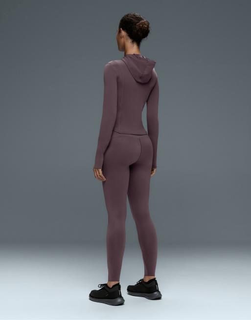 OYSHO Light warm cropped technical jacket in purple, 4 of 7