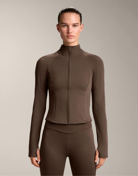 OYSHO Light warm jacket in brown - view 1