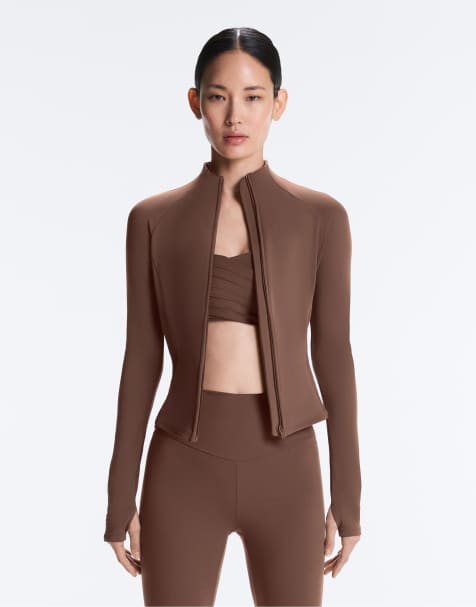 OYSHO Light warm jacket in brown - view 1