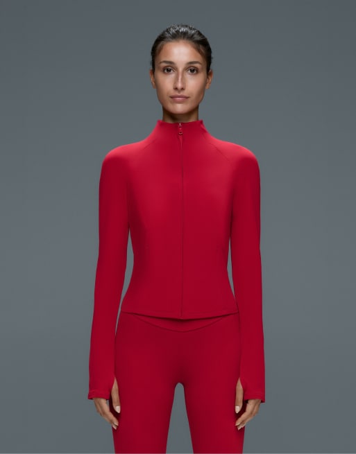 OYSHO Light warm jacket in red, 2 of 7