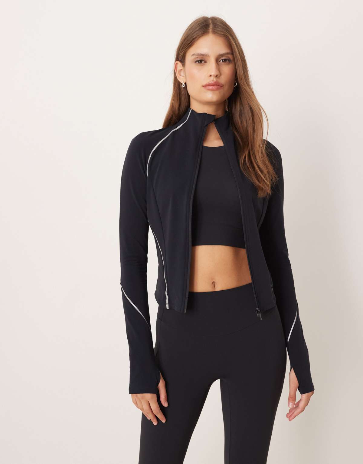 OYSHO Light warm reflective technical jacket in black