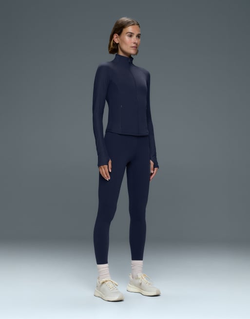 OYSHO Light warm rib technical jacket in navy, 2 of 7