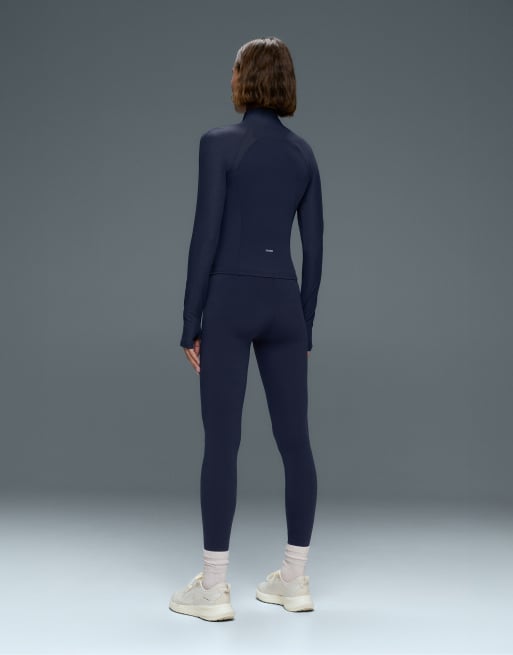 OYSHO Light warm rib technical jacket in navy, 4 of 7