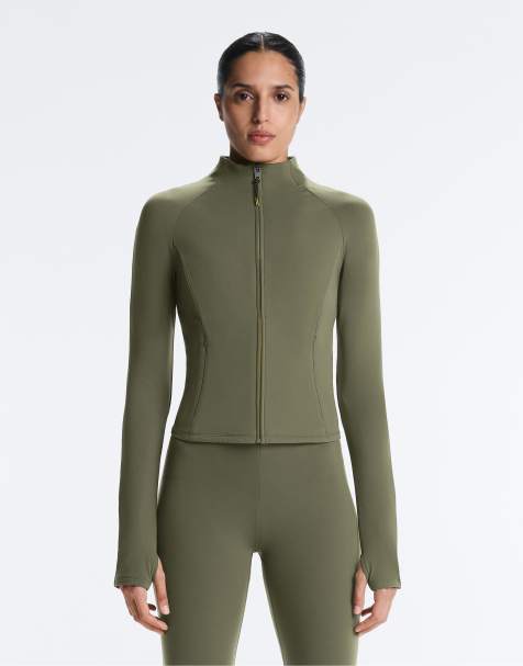 OYSHO Light warm technical jacket in khaki - view 1