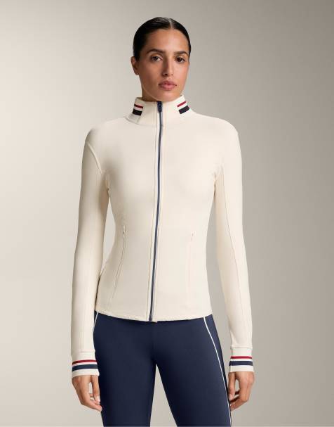 OYSHO Light warm technical rubber jacket in pale ecru - view 1