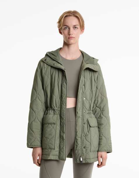OYSHO Lightweight, water-repellent fellex® aerogel padded jacket in khaki - view 1