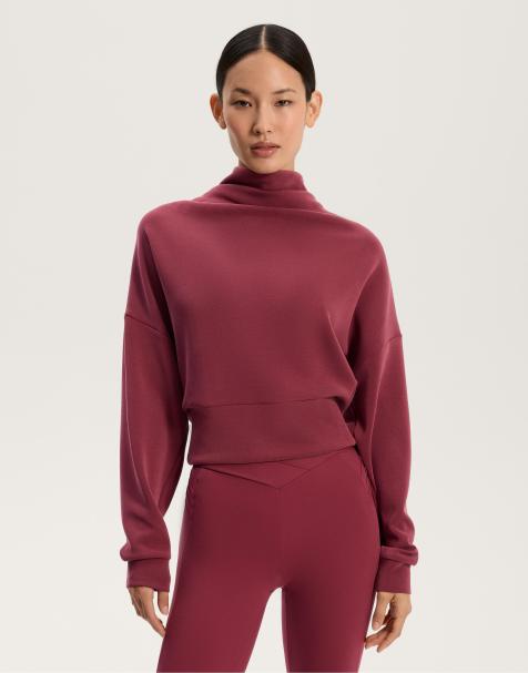 OYSHO – Lila sweatshirt i mjuk modal med polokrage - view 1