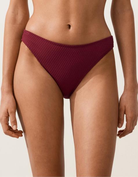 OYSHO - Lilla klassiske bikinitrusser med jacquardvævede minitern - view 1