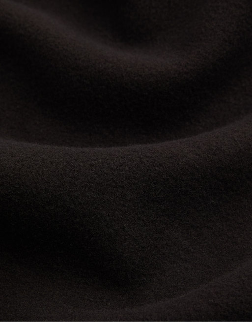OYSHO Long jacket with modal brushed piping in black, 6 of 7