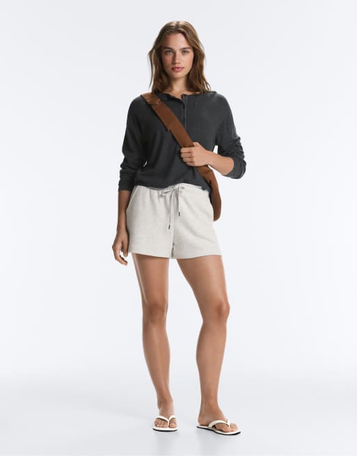 OYSHO Long-sleeve waffle knit jumper in dark anthracite, 2 of 5