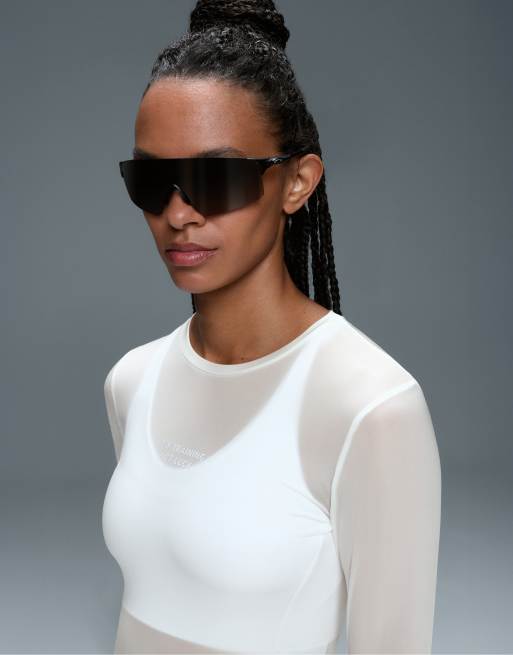 OYSHO Long-sleeved technical t-shirt with text in off-white, 3 of 6