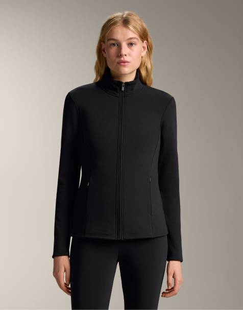 OYSHO Long super extra warm seamless technical jacket in black - view 1