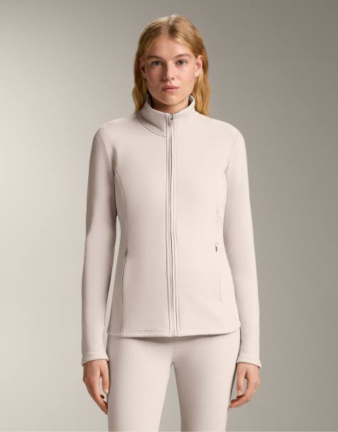 OYSHO Long super extra warm seamless technical jacket in light pink - view 1