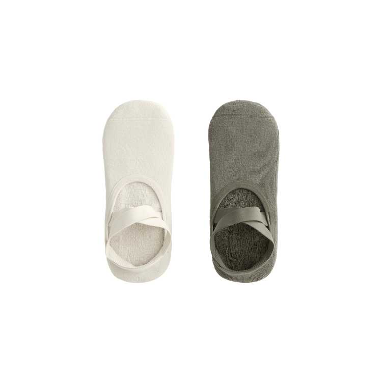 3 Paires Chaussettes Yoga Narunii Antidérapantes - Semelle Grippy - Taille Unique EU35-40 - Coton/Spandex