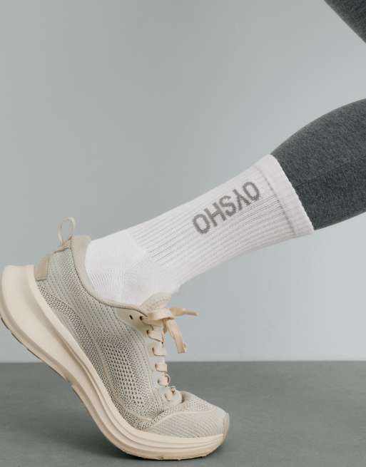 Oysho - Lot de 3 paires de chaussettes classiques en coton mélangé - Blanc, 3 de 4