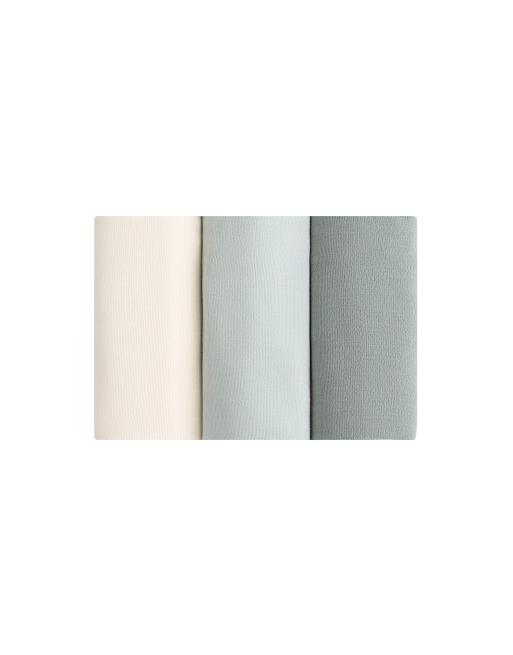 OYSHO - Lot de 3 culottes de bikini classiques en coton mélangé invisible - Bleu-vert, 7 de 7