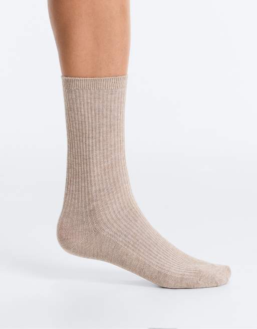 OYSHO lot de 5 paires de chaussettes classiques en coton mélangé rose, 4 de 7
