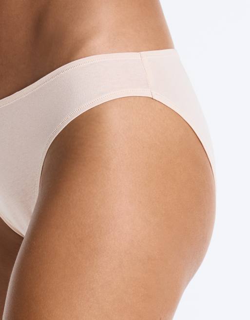 OYSHO lot de 5 slips classiques en coton mélangé rose pastel, 5 de 7