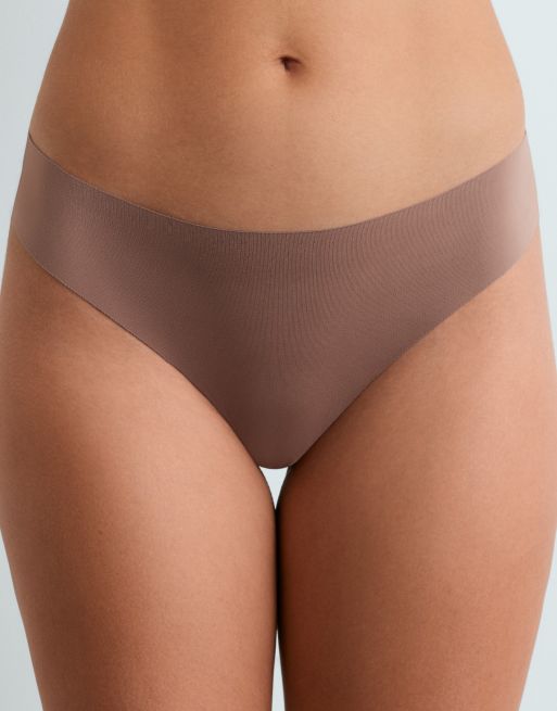 OYSHO lot de 5 strings invisibles en mélange de coton découpés au laser, rose, 3 de 4
