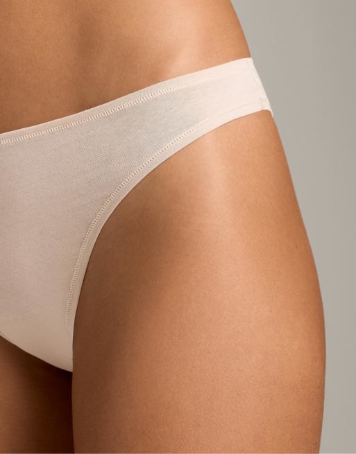 OYSHO - Lot de 5 culottes brésiliennes en coton mélangé - Rose clair, 3 de 4