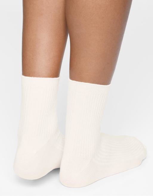 Oysho - Lot de 5 paires de chaussettes en coton mélangé - Écru pâle, 3 de 4