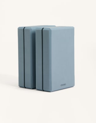 Oysho - Lot de blocs de yoga - Bleu