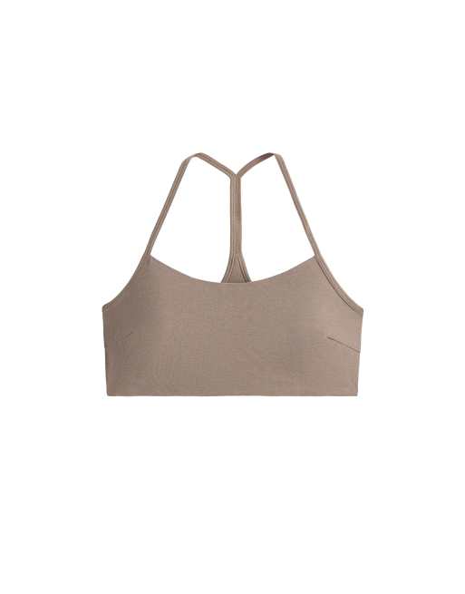 OYSHO Low-support marl sports bra in brown, 6 of 6