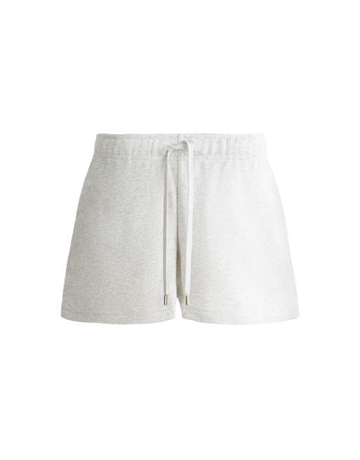 OYSHO - Lysegråmelerede shorts i bomuldsblanding i fleece, 6 af 7
