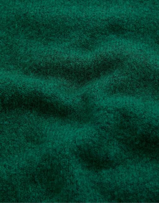OYSHO maglione in maglia girocollo verde scuro, 5 di 6
