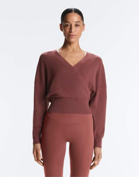 OYSHO - Maglione lavorato a portafoglio color malva - view 1