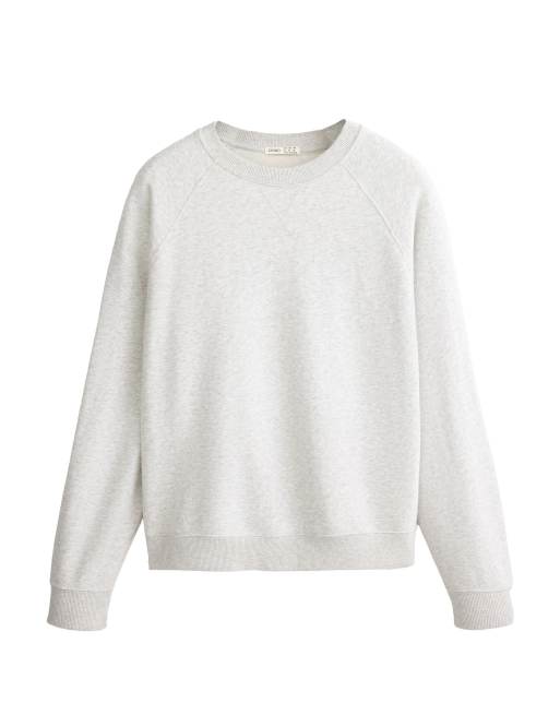 OYSHO – Marl – Weiches Sweatshirt in meliertem Blassgrau mit Rundhalsausschnitt, 6 von 7