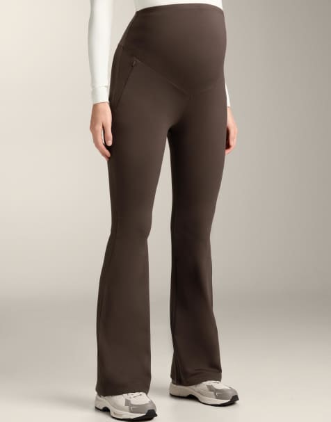 OYSHO – Maternity – Bruna, varma, utsvängd byxor - view 1