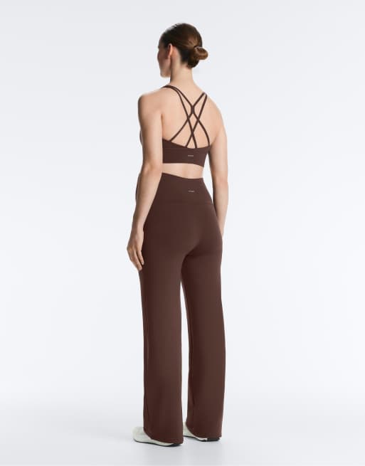 OYSHO Maternity - Comfortlux - Mørkebrune bukser med lige ben, 4 af 7
