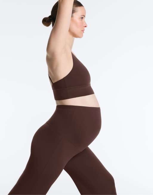 OYSHO Maternity - Comfortlux - Mørkebrune bukser med lige ben, 7 af 7