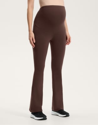 OYSHO Maternity - Comfortlux - Schlaghose in Dunkelbraun, 80 cm-Brown