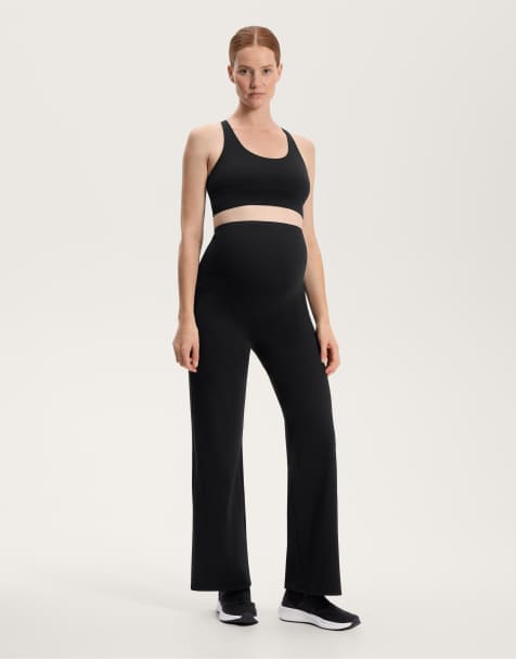 OYSHO Maternity comfortlux straight-leg trousers in black