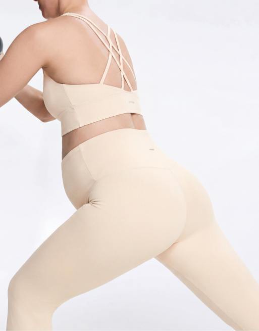 OYSHO Maternity comfortlux straight-leg trousers in sand, 3 of 7